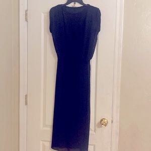 Long black sheer dress, extra small anthropology .
